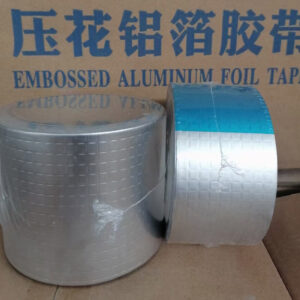HVAC Alu Hot Melt Glue Silver Temperature Resistant Reinforced Aluminum Foil PE Mesh Tape