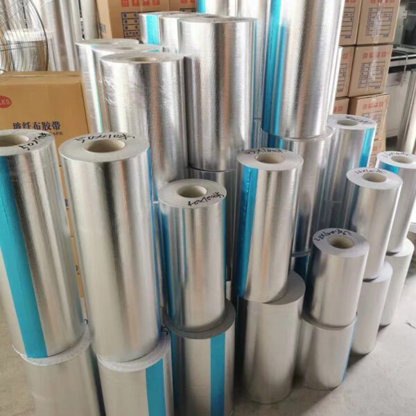 HVAC Alu Solvent Glue Oxidation Heat Resistant Self-adhesive Aluminum Foil PET Tape - Image 3